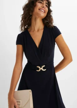 Mujer bonprix bonprix Vestido de punto con cierre decorativo