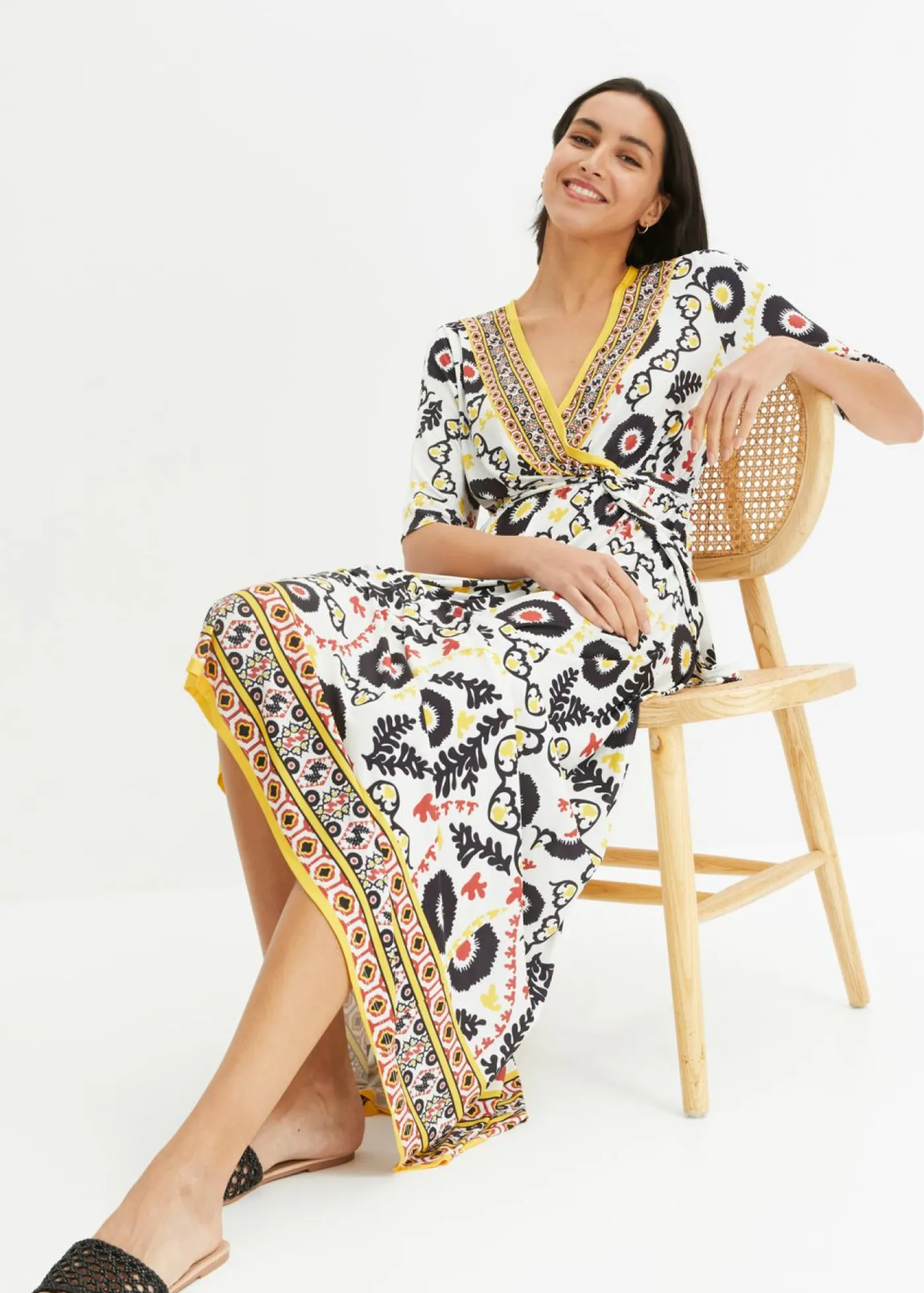 Mujer bonprix BODYFLIRT boutique Vestido de punto con cordón