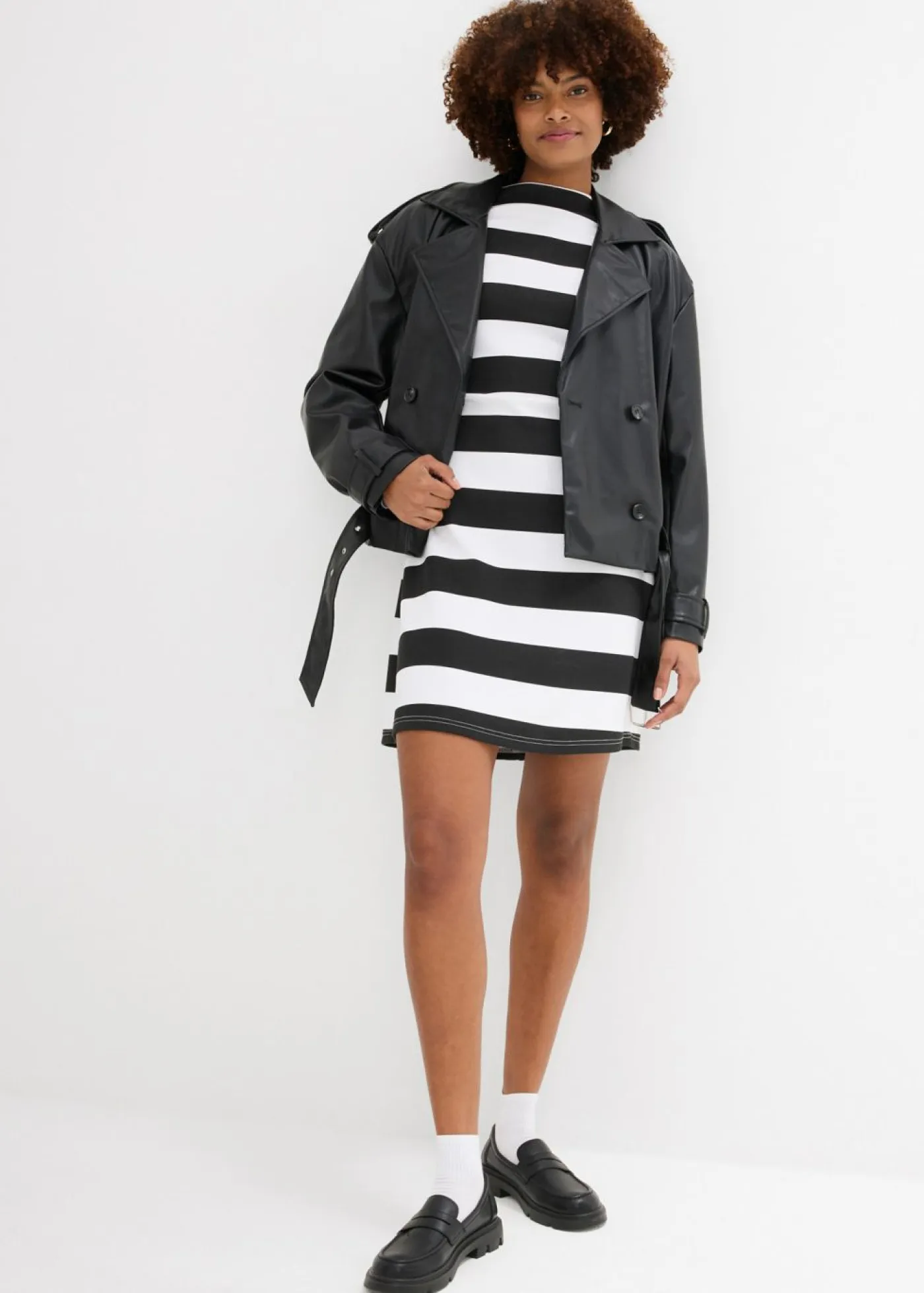 Mujer bonprix bonprix Vestido de punto con cuello alto