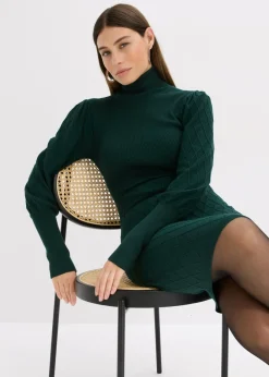 Mujer bonprix bonprix Vestido de punto con cuello vuelto