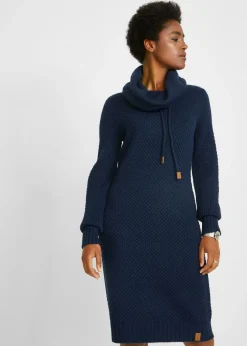 Mujer bonprix bonprix Vestido de punto con cuello tipo chal