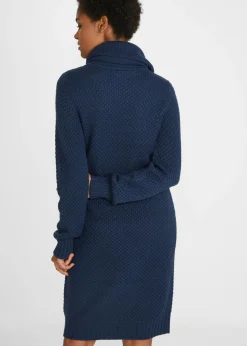 Mujer bonprix bonprix Vestido de punto con cuello tipo chal