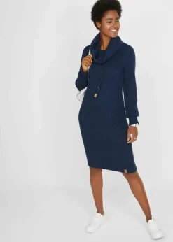 Mujer bonprix bonprix Vestido de punto con cuello tipo chal