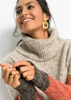 Mujer bonprix bonprix Vestido de punto con cuello vuelto