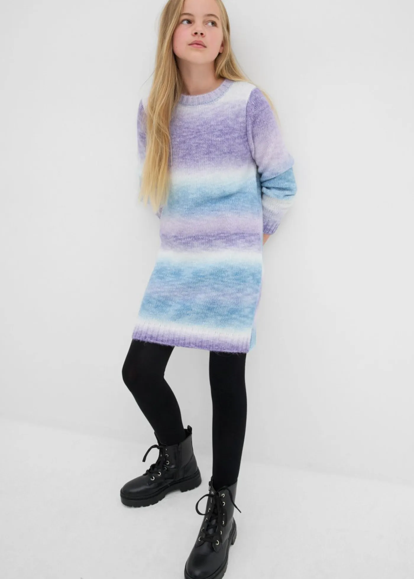 Niños bonprix bonprix Vestido de punto con degradado cromático