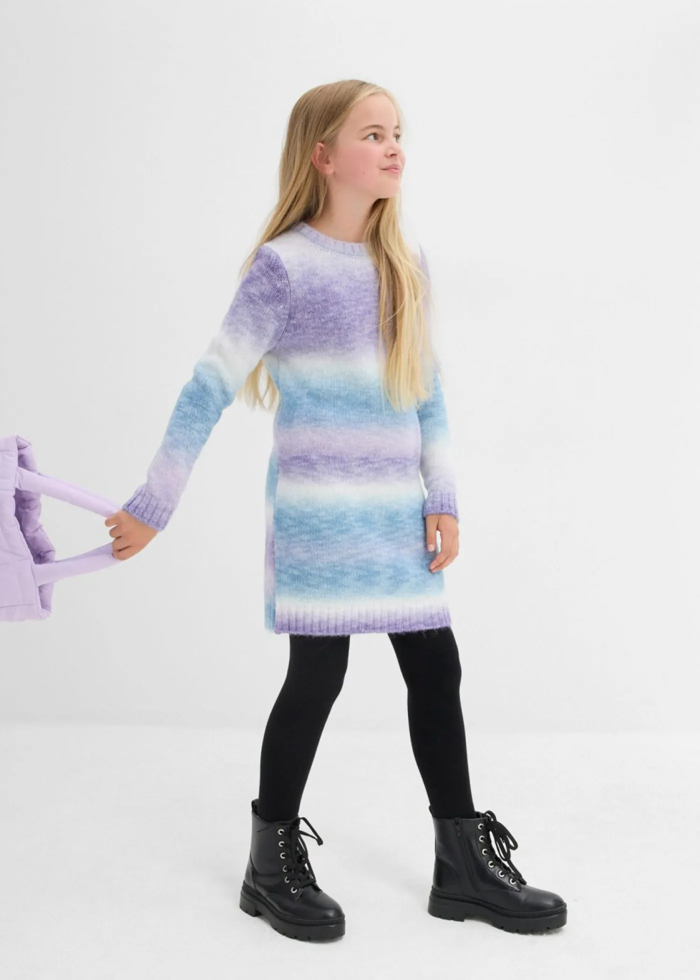 Niños bonprix bonprix Vestido de punto con degradado cromático