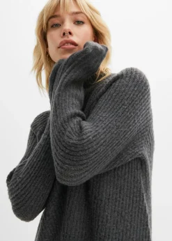 Mujer bonprix bonprix Vestido de punto con dobladillo asimétrico