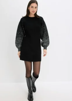 Mujer bonprix bonprix Vestido de punto con efecto brillante