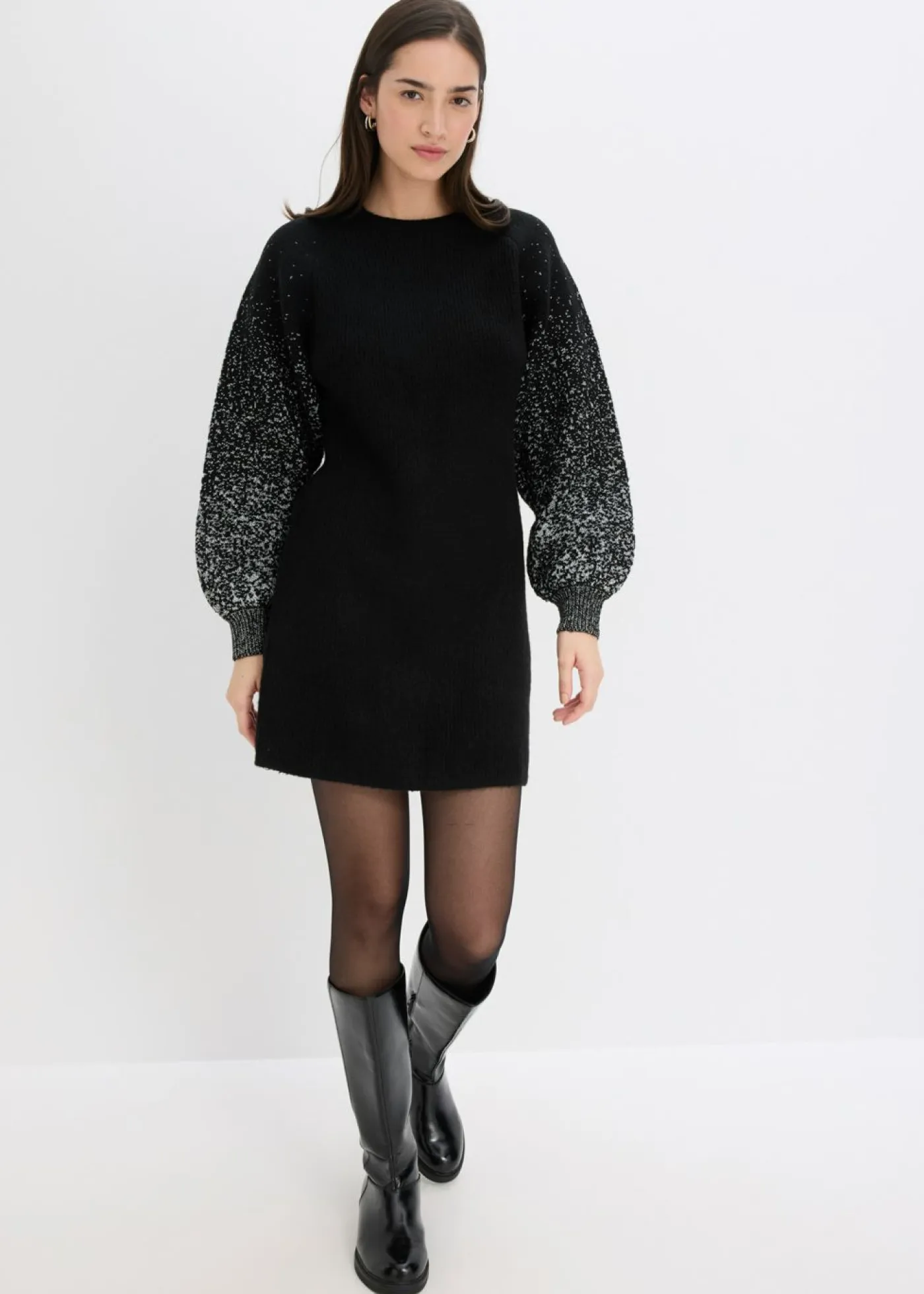 Mujer bonprix bonprix Vestido de punto con efecto brillante