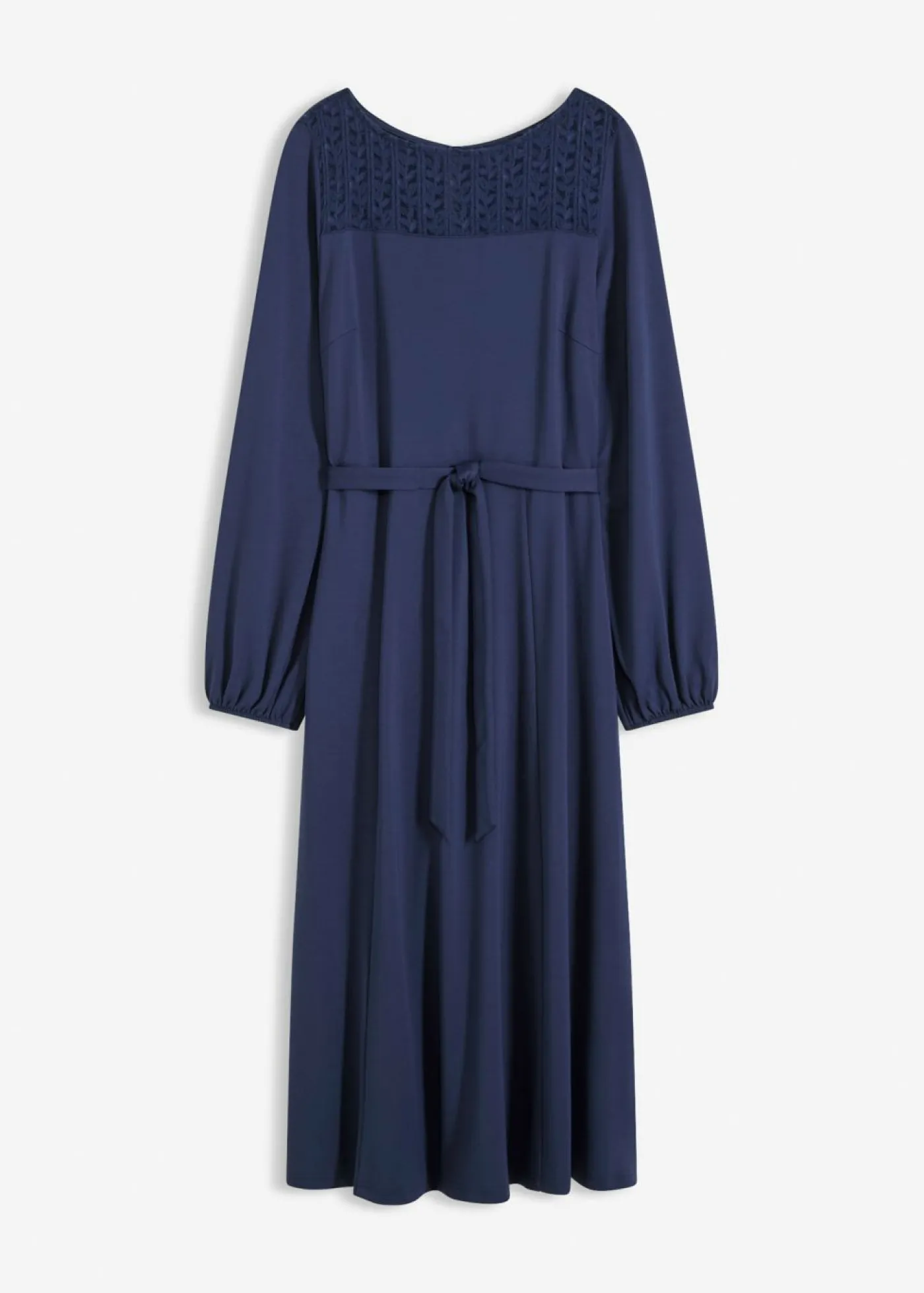 bonprix bonprix Vestidos>Vestido de punto con encaje Azul marino