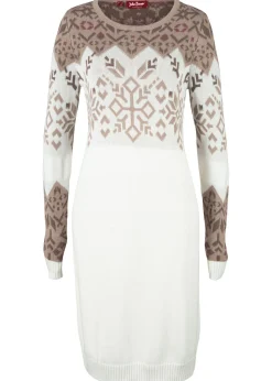 Mujer bonprix bonprix Vestido de punto con estampado invernal