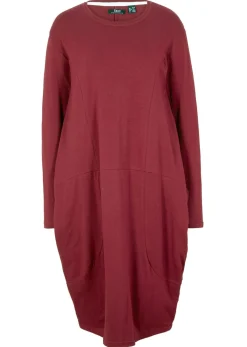 bonprix bonprix Vestidos>Vestido de punto con forma en O Burdeos