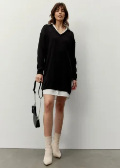 Mujer bonprix bonprix Vestido de punto con inserto de blusa