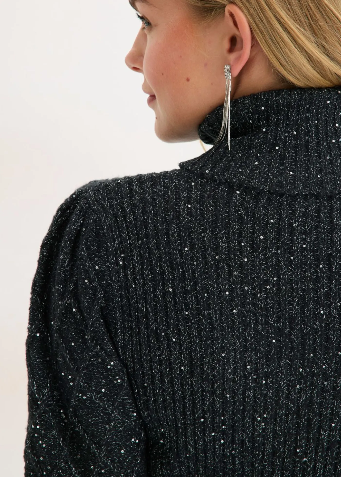 Mujer bonprix bonprix Vestido de punto con lentejuelas