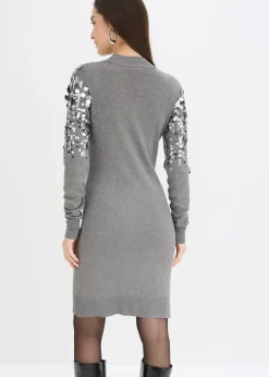 Mujer bonprix bonprix Vestido de punto con lentejuelas
