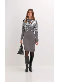 Mujer bonprix bonprix Vestido de punto con lentejuelas