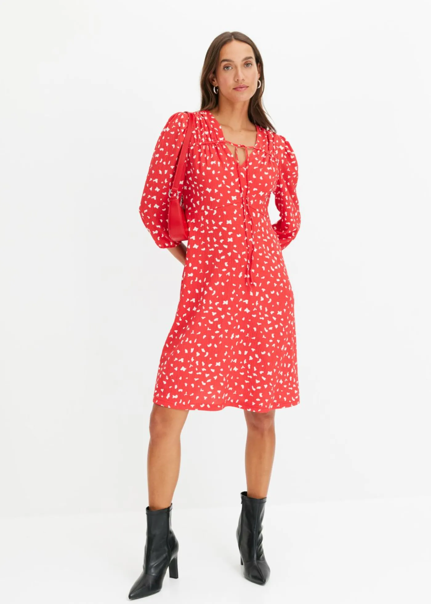 bonprix bonprix Vestidos>Vestido de punto con línea en A fresa