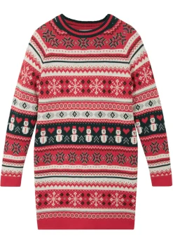 Niños bonprix bonprix Vestido de punto con motivo invernal para niñas