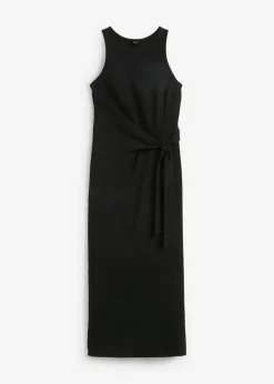 bonprix bonprix Vestidos>Vestido de punto con nudo Negro