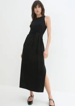 bonprix bonprix Vestidos>Vestido de punto con nudo Negro