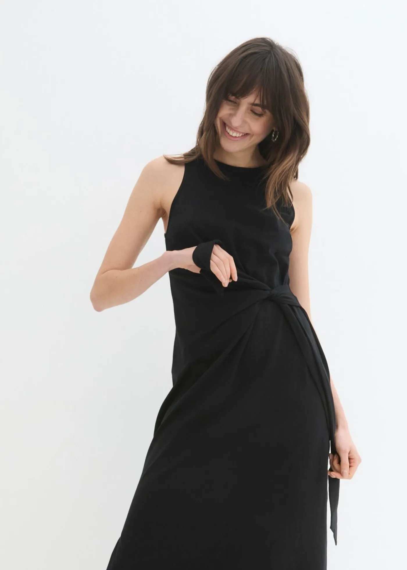 bonprix bonprix Vestidos>Vestido de punto con nudo Negro
