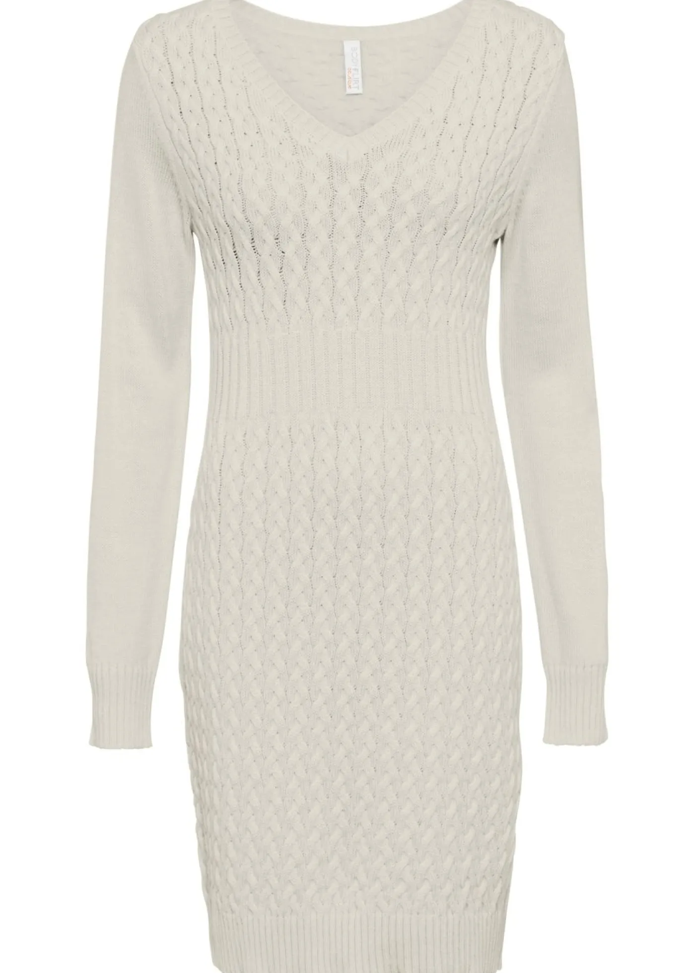 Mujer bonprix bonprix Vestido de punto con patrón trenzado