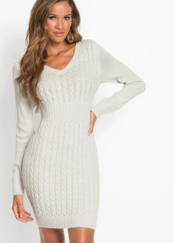 Mujer bonprix bonprix Vestido de punto con patrón trenzado