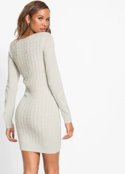 Mujer bonprix bonprix Vestido de punto con patrón trenzado