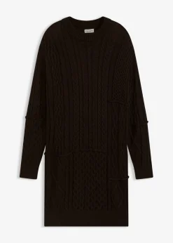 Mujer bonprix bonprix Vestido de punto con patrón trenzado
