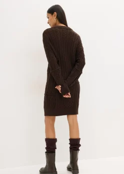 Mujer bonprix bonprix Vestido de punto con patrón trenzado