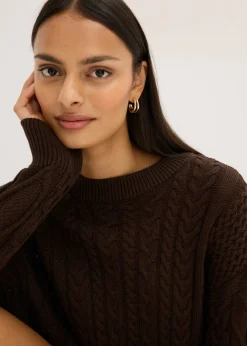 Mujer bonprix bonprix Vestido de punto con patrón trenzado