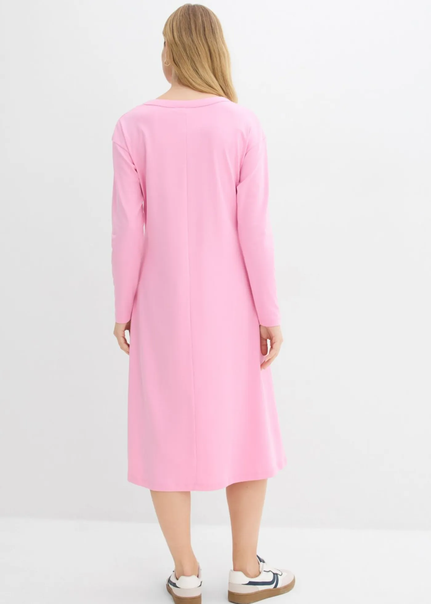 bonprix bonprix Básicos|Vestidos>Vestido de punto de algodón orgánico puro pesado Rosa