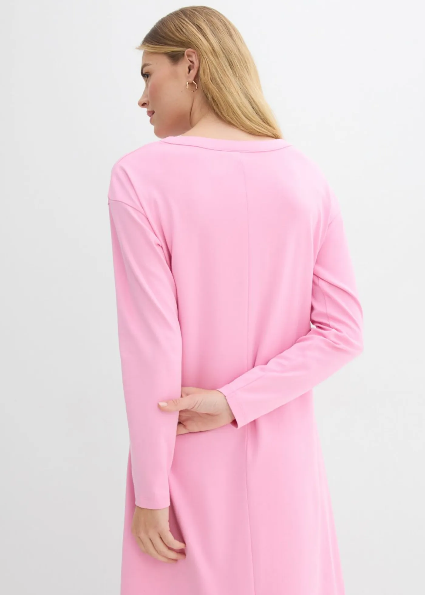 bonprix bonprix Básicos|Vestidos>Vestido de punto de algodón orgánico puro pesado Rosa