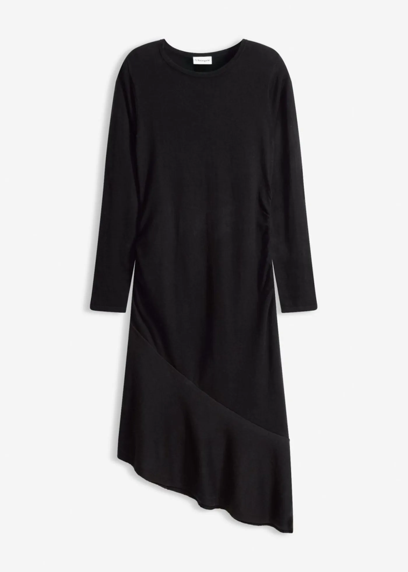 Mujer bonprix bonprix Vestido de punto de algodón y cachemir con dobladillo asimétrico