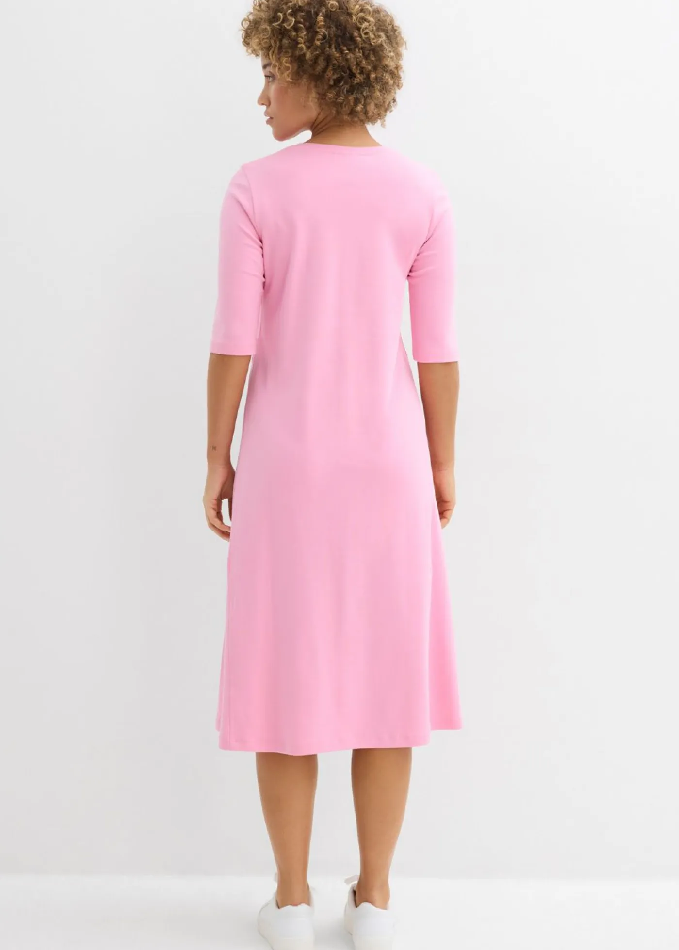 bonprix bonprix Vestidos|Novedades>Vestido de punto de algodón grueso Rosa