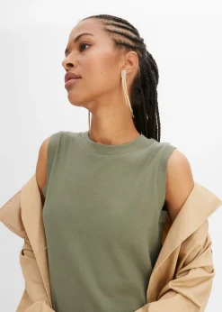 Mujer bonprix bonprix Vestido de punto de algodón con elástico