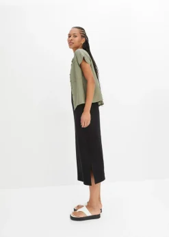 Mujer bonprix bonprix Vestido de punto de algodón con elástico