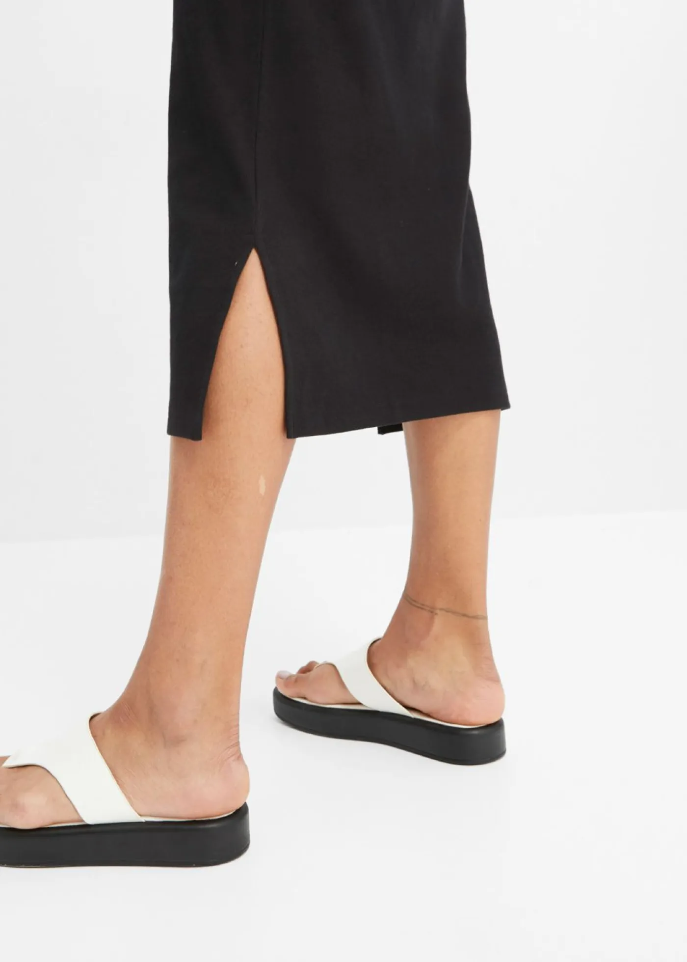 Mujer bonprix bonprix Vestido de punto de algodón con elástico