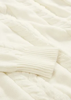 bonprix bonprix Vestidos|Ropa De Punto>Vestido de punto de algodón puro Blanco lana