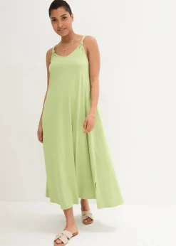 bonprix bonprix Vestidos>Vestido de punto de algodón puro Verde pera