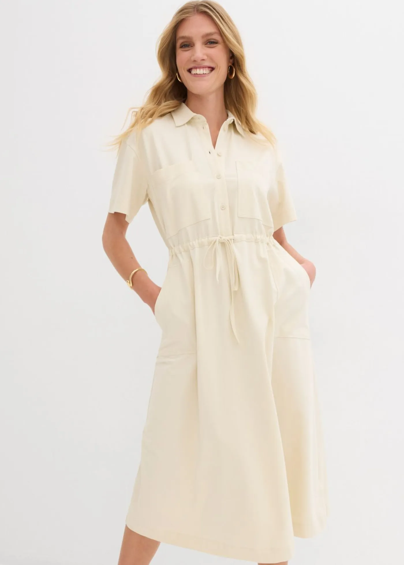 Mujer bonprix bonprix Vestido de punto de algodón elástico