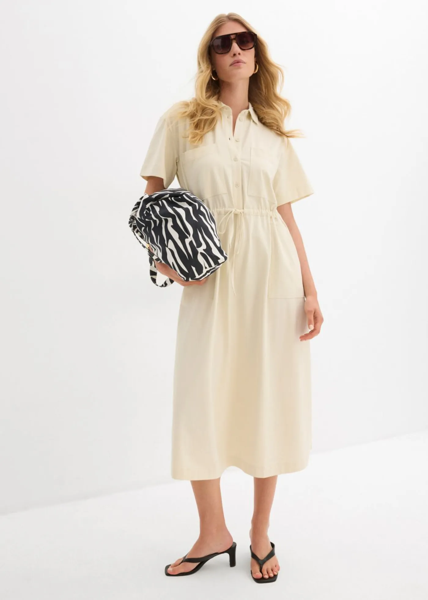 Mujer bonprix bonprix Vestido de punto de algodón elástico