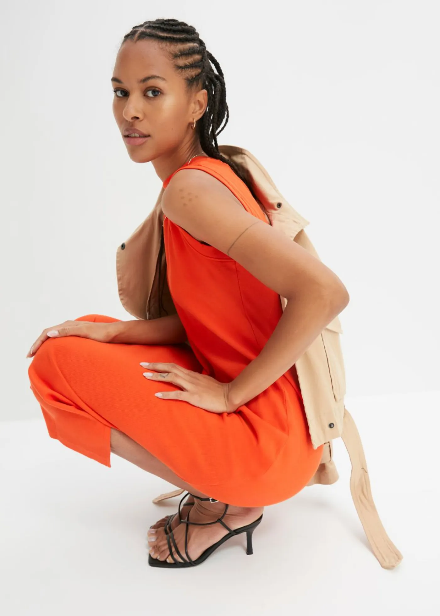 Mujer bonprix bonprix Vestido de punto de algodón con elástico