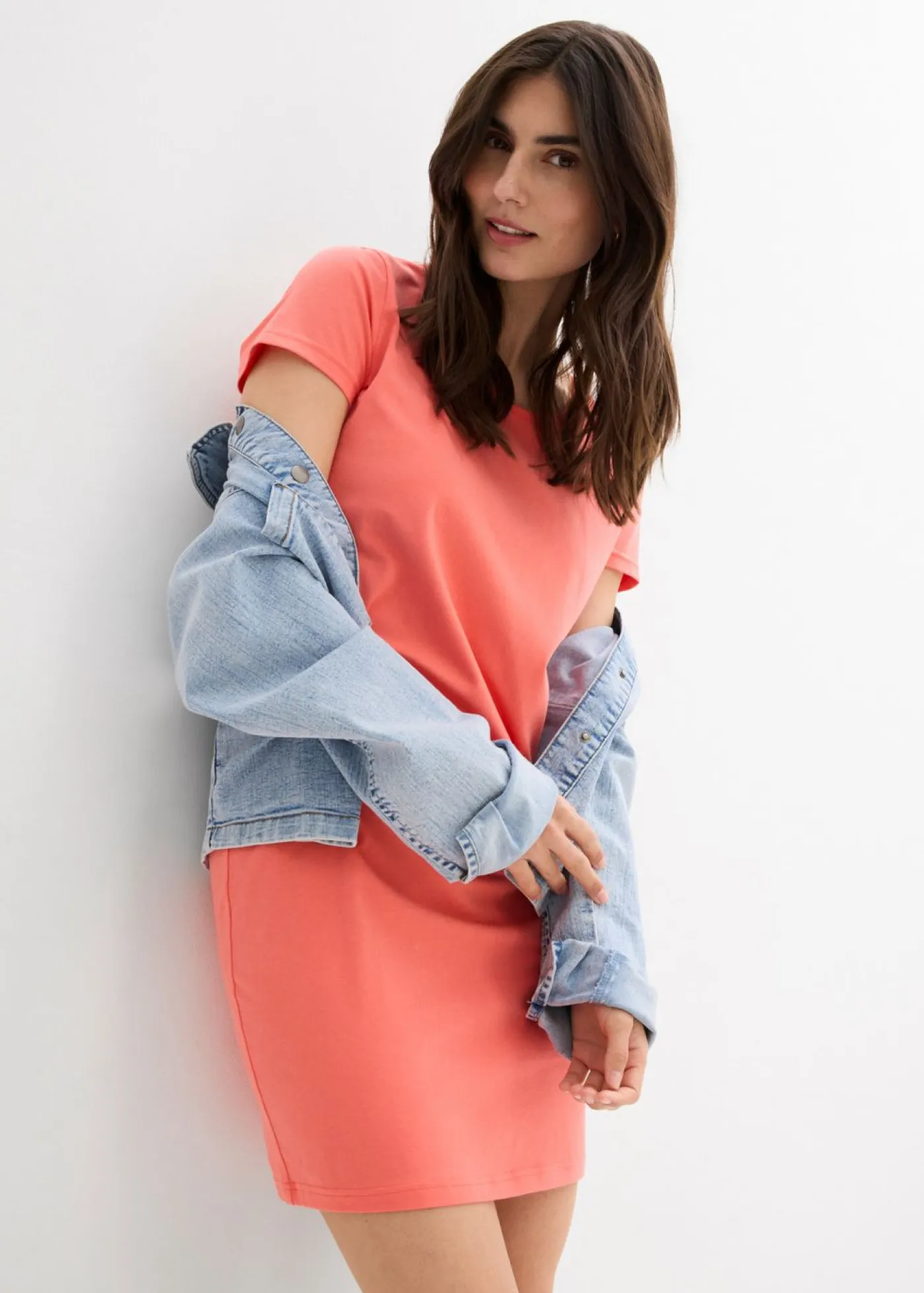 Mujer bonprix bonprix Vestido de punto de algodón orgánico elástico