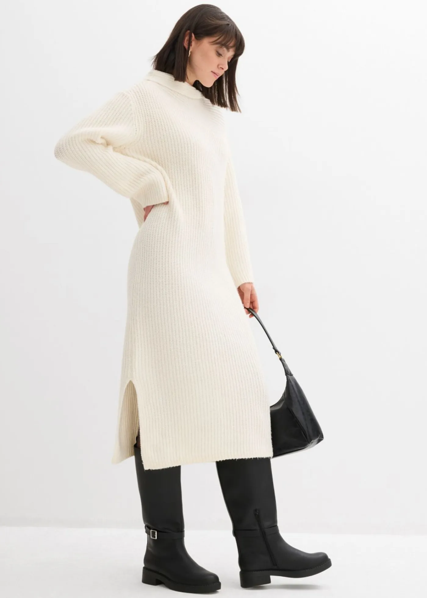 Mujer bonprix bonprix Vestido de punto de canalé