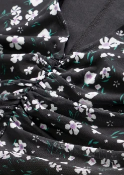 bonprix bonprix Vestidos|Novedades>Vestido de punto de malla fina Negro de flores