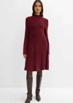 Mujer bonprix bonprix Vestido de punto de mezcla de viscosa con línea en A