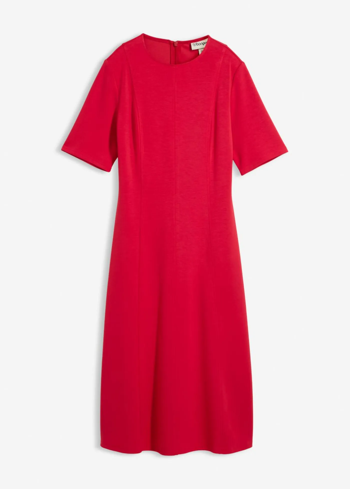 bonprix bonprix Esenciales|Vestidos>Vestido de punto de mezcla de viscosa fluida Rojo