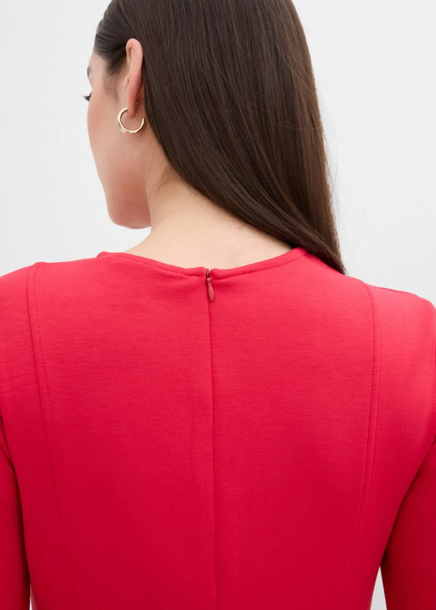 bonprix bonprix Esenciales|Vestidos>Vestido de punto de mezcla de viscosa fluida Rojo