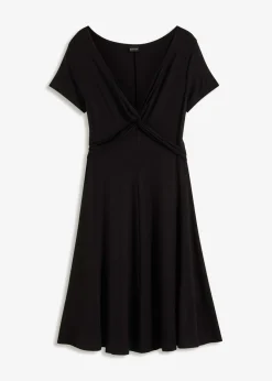 bonprix bonprix Vestidos>Vestido de punto de mezcla de viscosa Negro